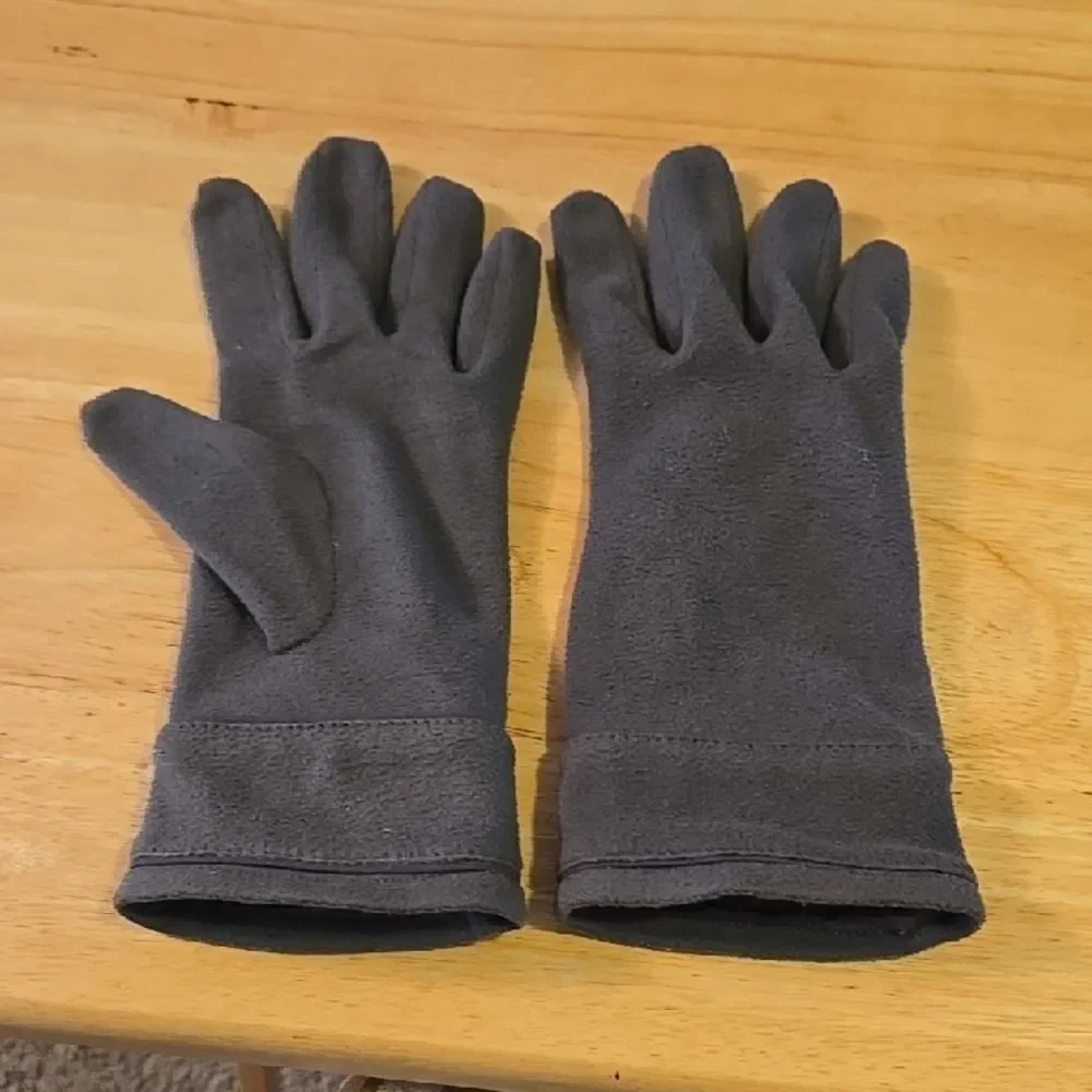 Fleece Gloves M l womens medium large size winter cold weather gear warm Gray
